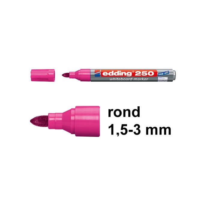 Whiteb marker EDDING 250 1.5-3mm rz (10 stuks)