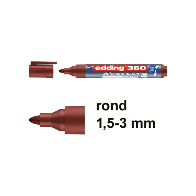 Whiteb marker EDDING 360 1.5-3mm br (10 stuks)