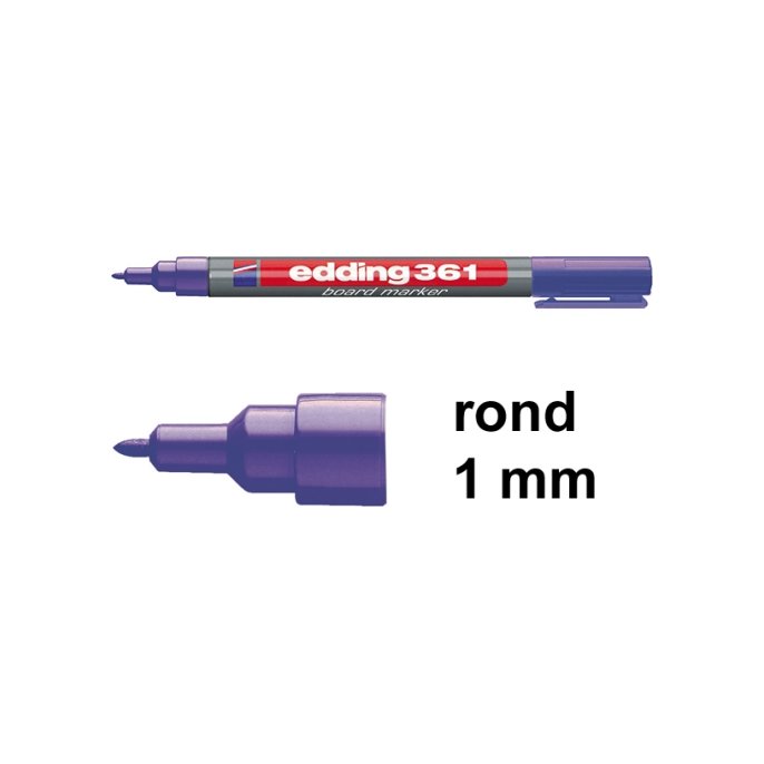 Whiteb marker EDDING 361 1mm violet (10 stuks)