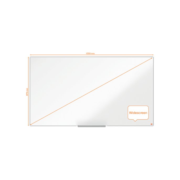 Whiteboard Nobo impr.Pro staal 155x87cm