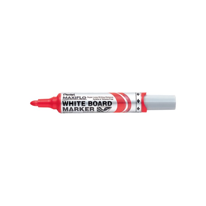 Whiteboardmarker Pentel 3mm ro (12 stuks)