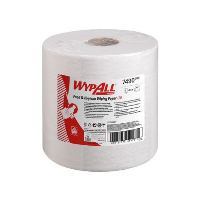 Wypall* Poetsdoeken combirollen L10. wit (doos 6 x 630 vel)