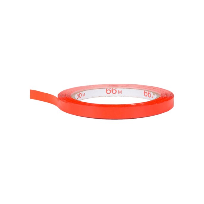 Zakkensluittape 9mmx66m rood/pk16rol