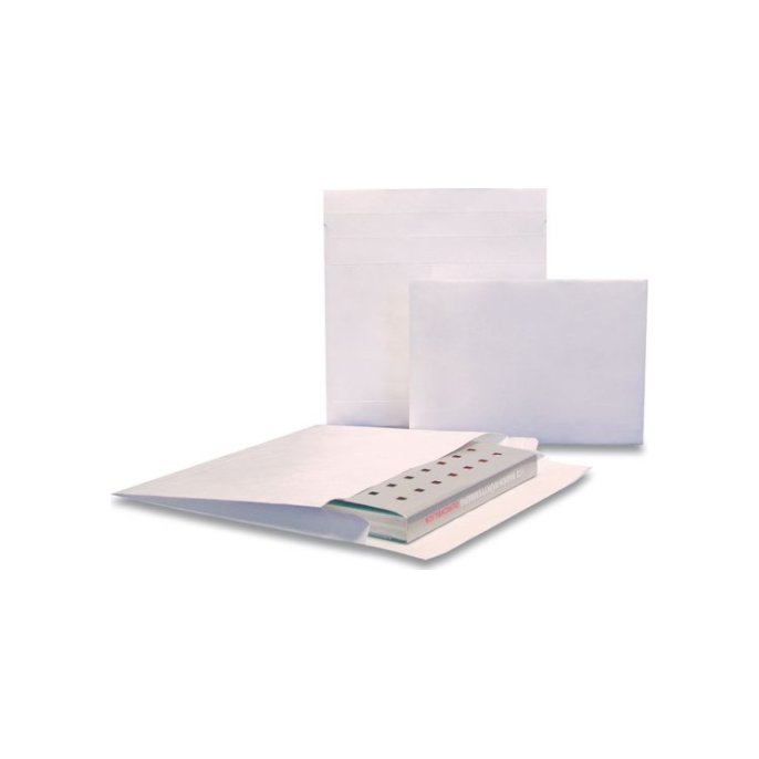 Tyvek® Uitvouwbare Akte Envelop 353 x 254 x 38 mm Kraftpapier 55 g/m² Wit (doos 100 stuks)