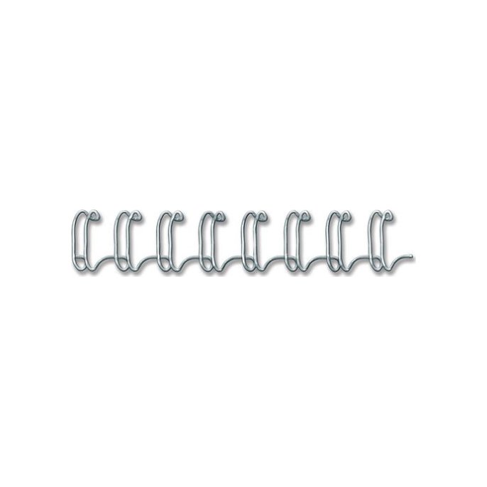 FELLOWES Draadrug 34-rings 3: 1 6mm zilver cap 21-35 vel (pak 100 stuks)