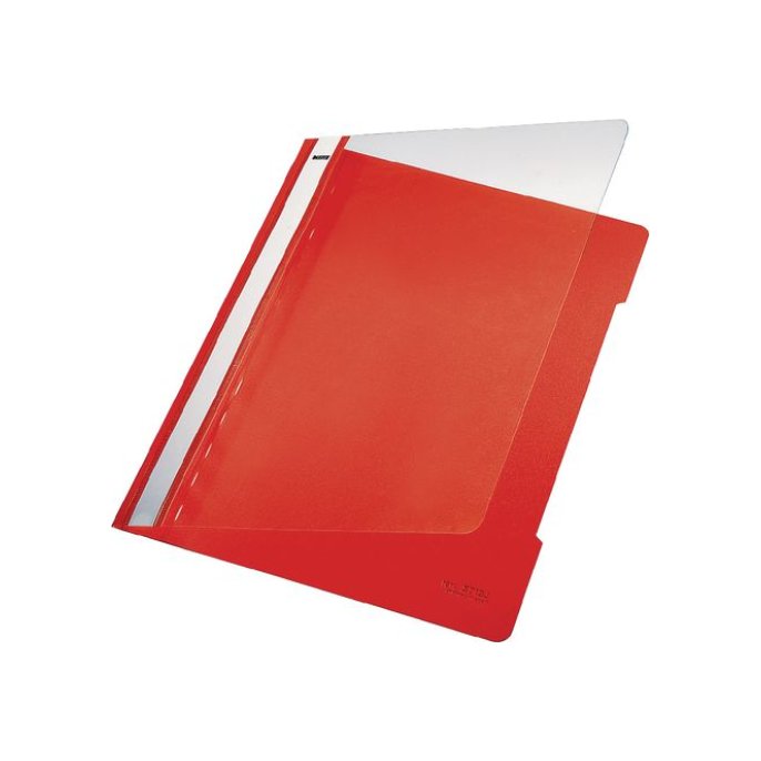 LEITZ Snelhechtmap A4 PVC 250 vel Rood (doos 25 stuks)