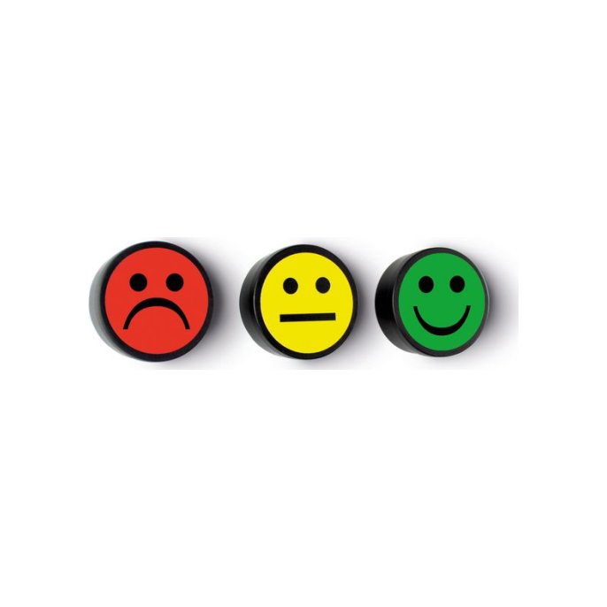 Smit Visual Supplies Symbool Smiley Magnetisch 35 mm Groen (pak 5 stuks)