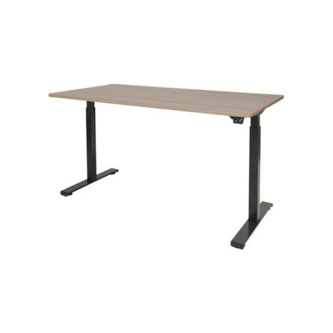 Dextro Basic Verstelbaar Bureau 160 x 80 cm Licht Kersen Zwart