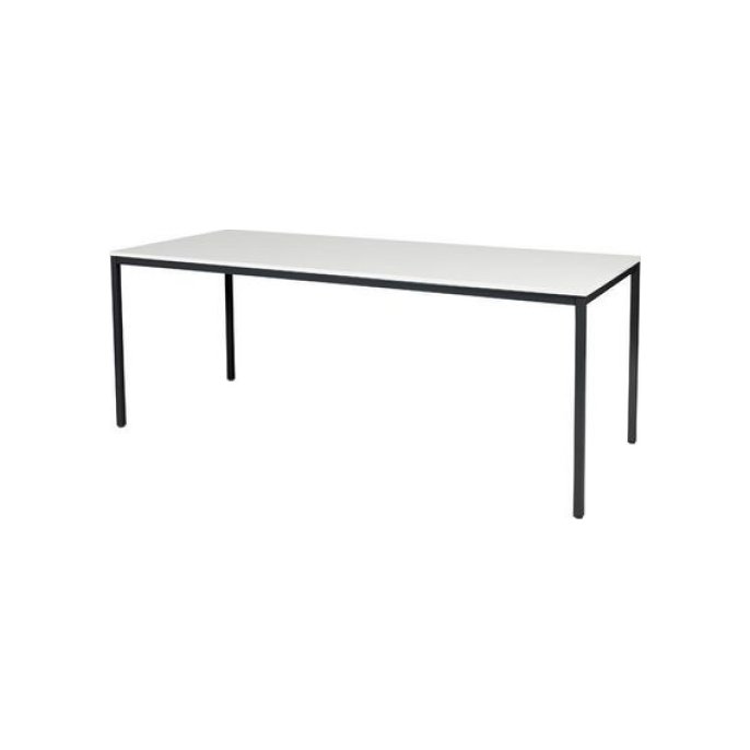 Tavolo Tafel 200 x 80 cm Grijs Zwart