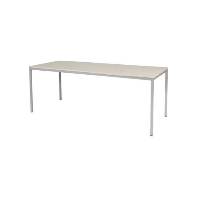 Tavolo Tafel 200 x 80 cm Licht Eiken Aluminium