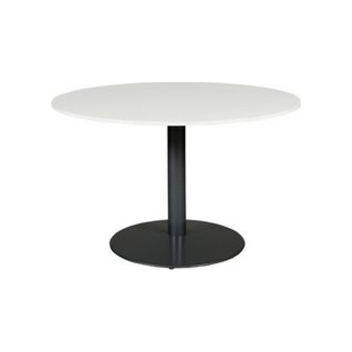 Linesto Ronde Vergadertafel 120 cm Wit Zwart