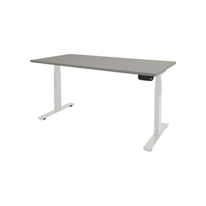 Dextro Plus Verstelbaar Bureau 180 x 90 cm Lichtgrijs Wit