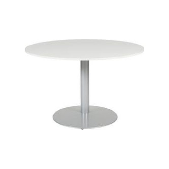 Linesto Ronde Vergadertafel 120 cm Grijs Aluminium