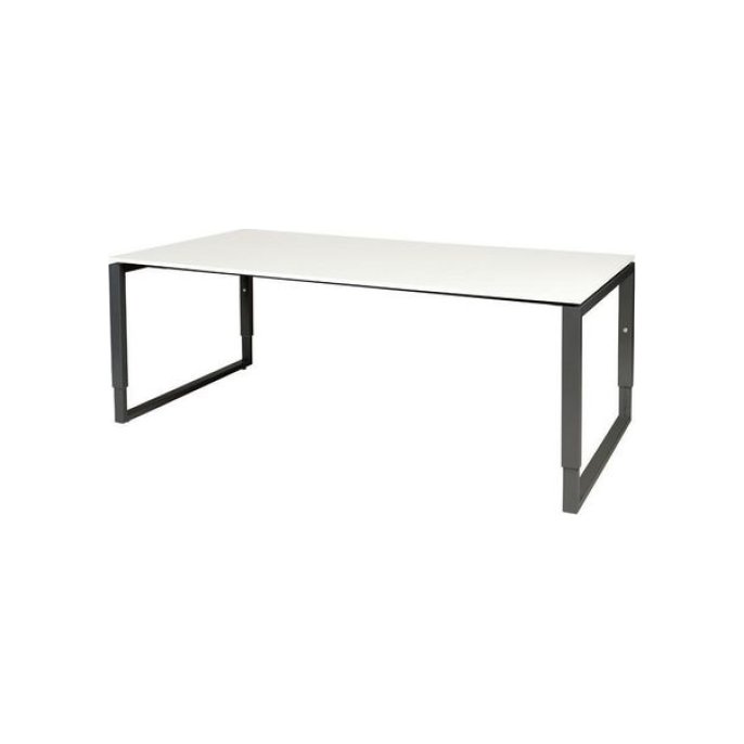 Domino Plus Vergadertafel 200 x 100 cm Wit Zwart