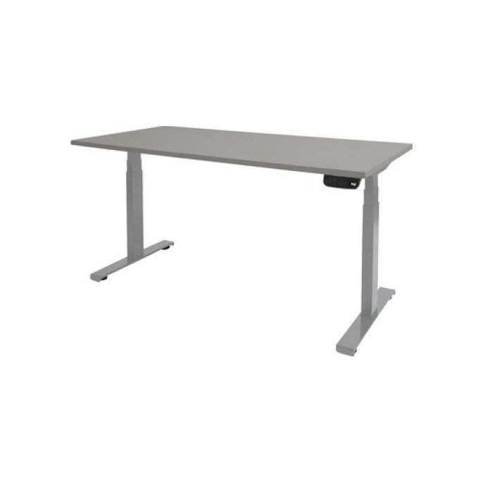 Dextro Plus Verstelbaar Bureau 180 x 90 cm Lichtgrijs Aluminium