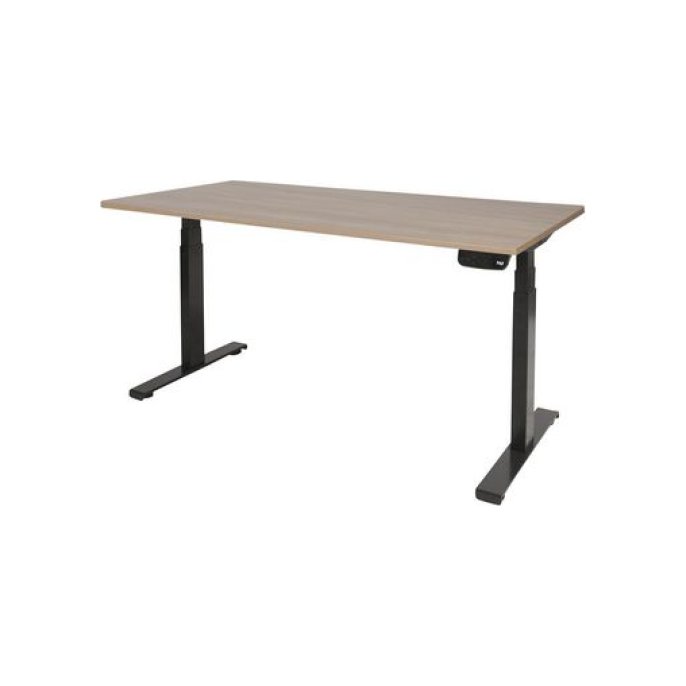 Dextro Plus Verstelbaar Bureau 180 x 80 cm Licht Kersen Zwart