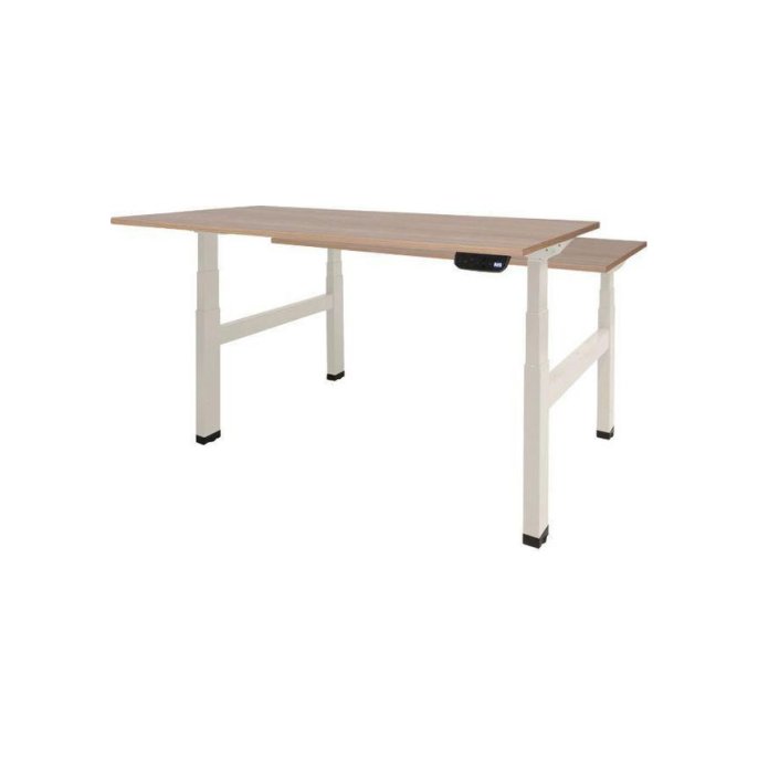 Dextro Plus Duo Verstelbaar Bureau 160 x 80 cm Licht Kersen Wit