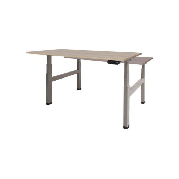 Dextro Plus Duo Verstelbaar Bureau 140 x 80 cm Robson Aluminium