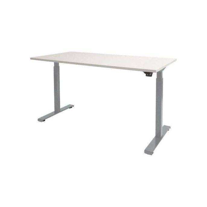 Dextro Basic Verstelbaar Bureau 140 x 80 cm Wit Aluminium