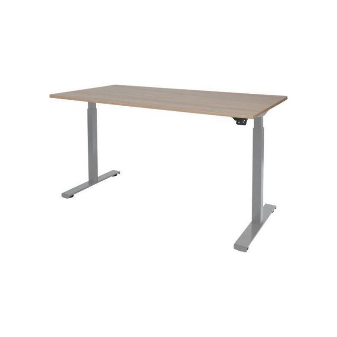 Dextro Basic Verstelbaar Bureau 140 x 80 cm Licht Kersen Aluminium