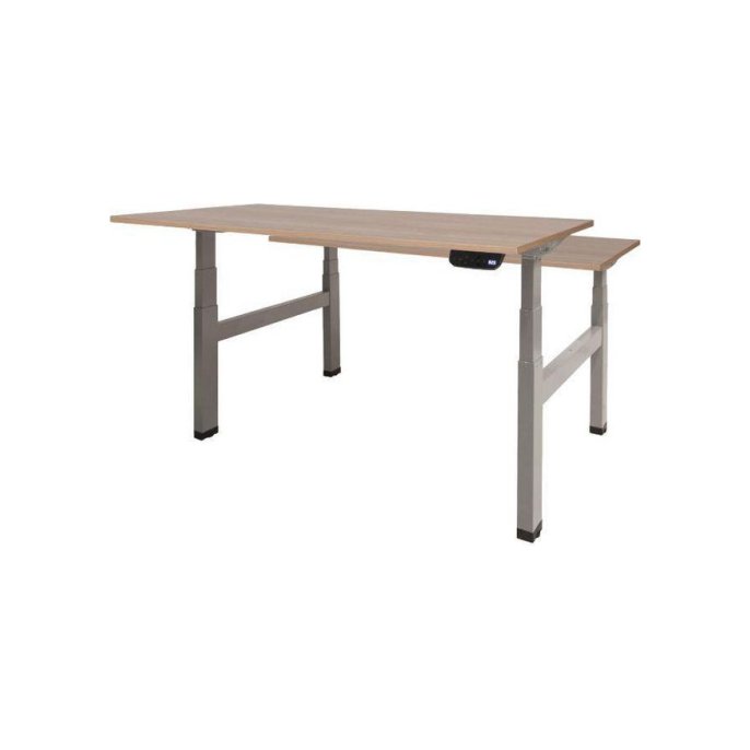 Dextro Plus Duo Verstelbaar Bureau 180 x 80 cm Licht Kersen Aluminium