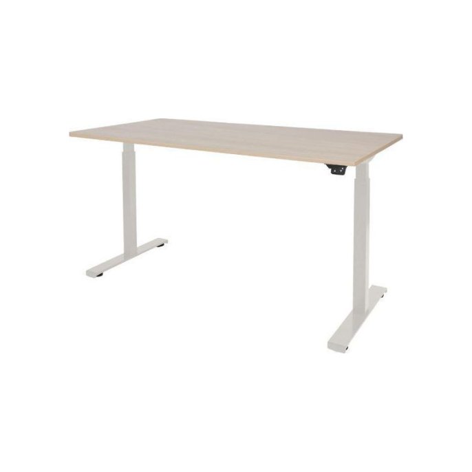 Dextro Basic Verstelbaar Bureau 120 x 80 cm Licht Eiken Wit