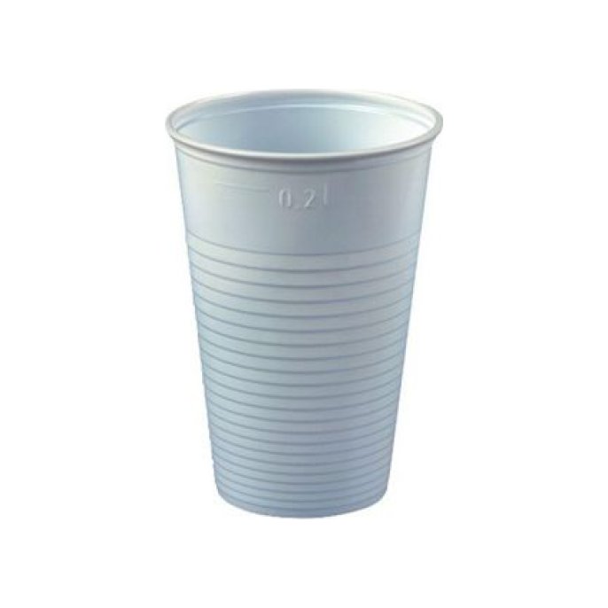 PAPSTAR Drinkbeker Plastic 200 ml Wit (doos 30 x 100 stuks)