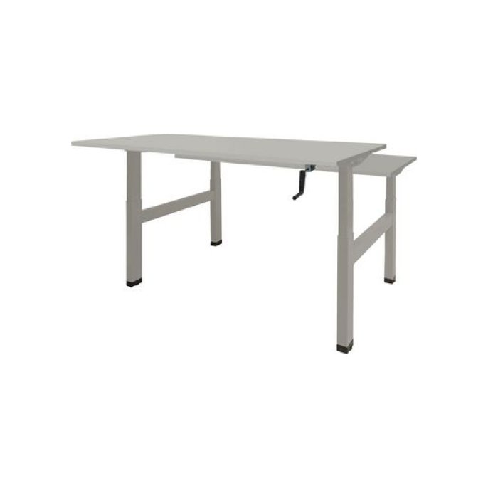 Dextro Duo Zit-Sta Bureau 120 x 80 cm Grijs Aluminium