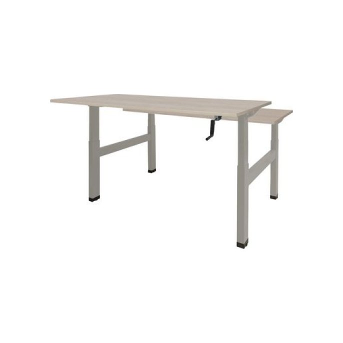 Dextro Duo Zit-Sta Bureau 120 x 80 cm Lindberg Eiken Aluminium