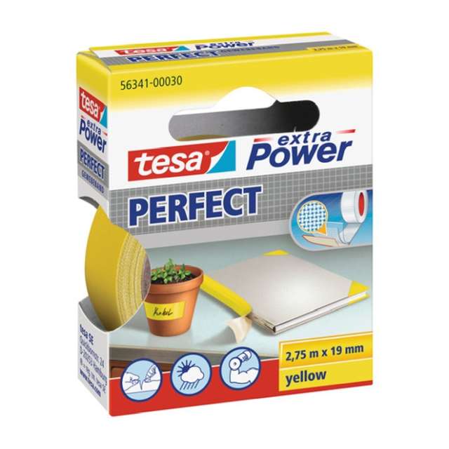 tesa® plakband 5020 19mm x 2.75m geel (rol 2.75 meter)