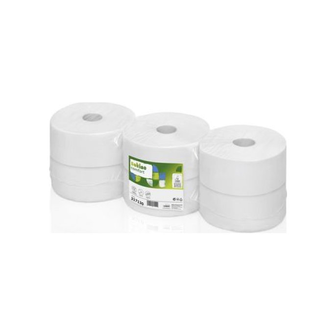 wepa Premium Jumborollen Toiletpapier 2-laags 380 m Wit (pak 6 rollen)